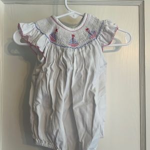 Smocked sailboat bubble